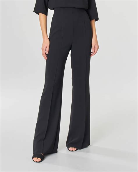 pantalone nero vita alta elegante